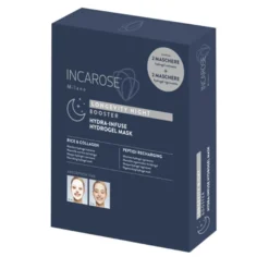 Incarose Longevity Night Booster 2 Rice & Collagen Maschera Hydrogel Nutriente + 2 Peptidi Recharging Maschera Hydrogel Rigenerante