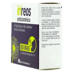 Irireos Antistaminico 10mg/ml Gocce Orali Soluzione Monodose Allergie Stagionali 10 Contenitori Monodose