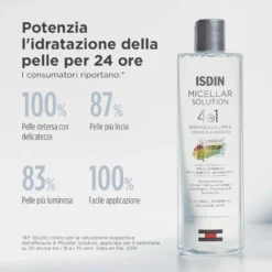 Isdin Micellar Solution Acqua Micellare 4in1 Strucca, Deterge, Tonifica, Idrata 400ml