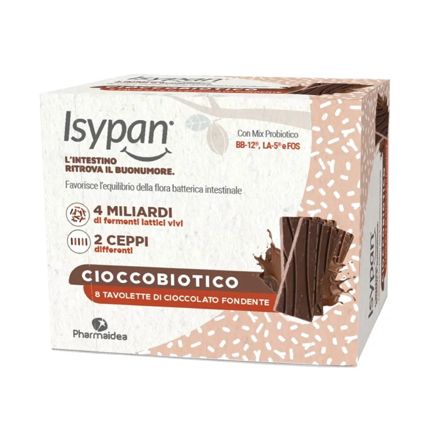Isypan Cioccobiotico Fondente 8 Pezzi