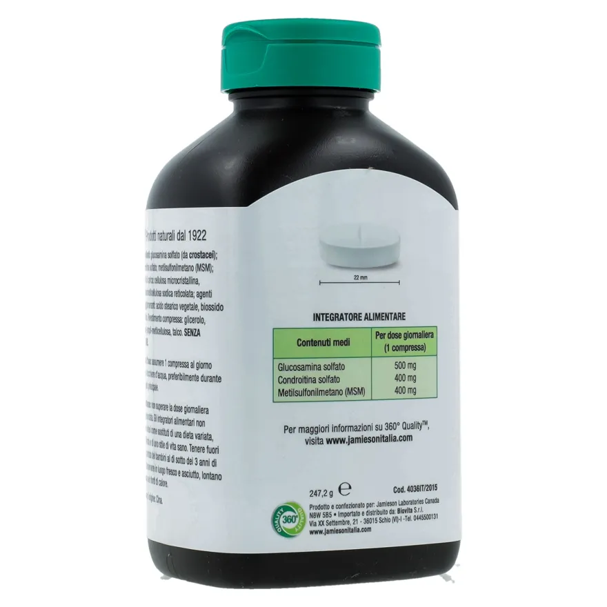 Jamieson Glucosamina Condroitina Msm Integratore Alimentare 120 Compresse