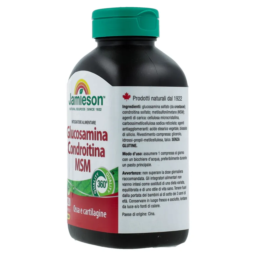Jamieson Glucosamina Condroitina Msm Integratore Alimentare 120 Compresse