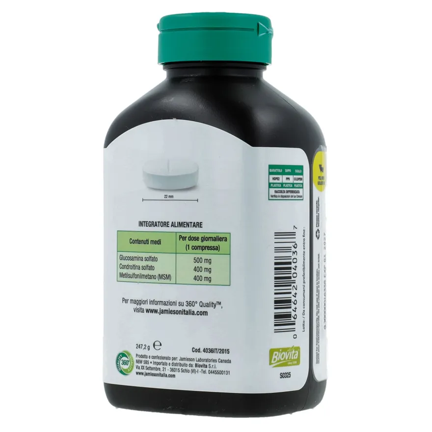 Jamieson Glucosamina Condroitina Msm Integratore Alimentare 120 Compresse