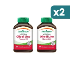 Jamieson Olio Di Lino Integratore Colesterolo 2 confezioni da 200 Softgel