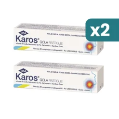 Karos Gola trattamento tosse e mal di gola bipacco 2x20 Pastiglie