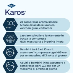 Karos Gola trattamento tosse e mal di gola bipacco 2x20 Pastiglie