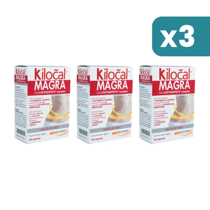 Kilocal Magra Integratore Per Perdita Peso 3 confezioni da 60 Compresse
