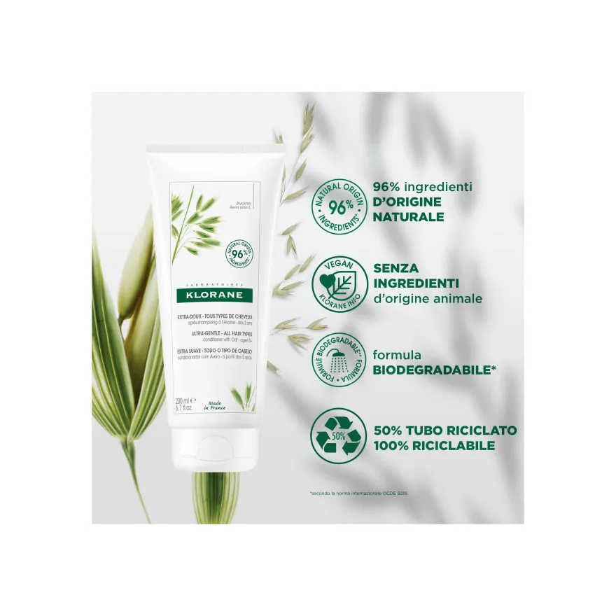 Klorane Balsamo Quotidiano Ad Alta Tollerabilità Ultra-delicato Protegge I Capelli 200ml