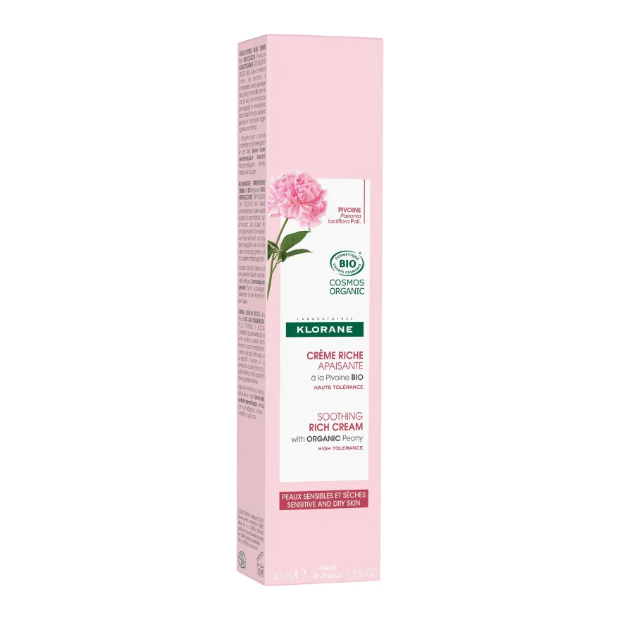 Klorane Crema Ricca Lenitiva Alla Peonia Bio Pelle Sensibile E Secca 40ml