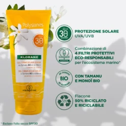 Klorane Gel-crema Solare Sublime Spf 30 Con Tamanu Bio E Monoï Protezione Solare Alta 200ml