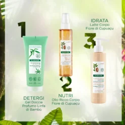 Klorane Gel Doccia Nutritivo Al Cupuaçu Bio Profumo Linfa Di Bambù Tutti I Tipi Di Pelle 200ml