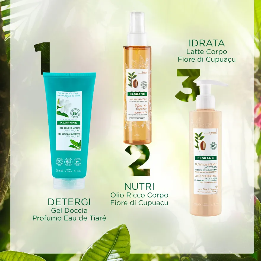 Klorane Gel Doccia Nutritivo Al Cupuaçu Bio Profumo Eau De Tiaré Tutti I Tipi Di Pelle 200ml