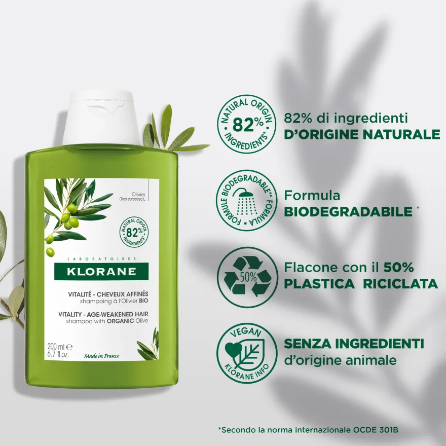 Klorane Shampoo All’estratto Essenziale D'ulivo 400ml