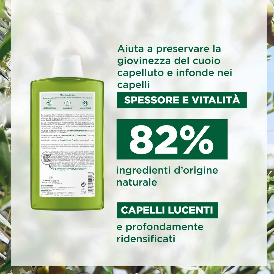 Klorane Shampoo All’estratto Essenziale D'ulivo 400ml