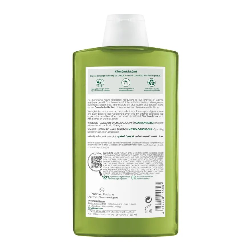 Klorane Shampoo All’estratto Essenziale D'ulivo 400ml