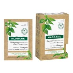 Klorane Shampoo Maschera 2 In 1 Polvere All'ortica Bio E All'argilla Cuoio Capelluto Grasso, Purificante 24g