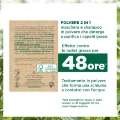 Klorane Shampoo Maschera 2 In 1 Polvere All'ortica Bio E All'argilla Cuoio Capelluto Grasso, Purificante 24g
