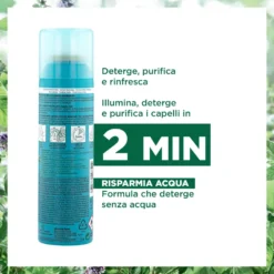 Klorane Shampoo Secco Detox Alla Menta Acquatica Bio Detox, Capelli Purificati 150ml