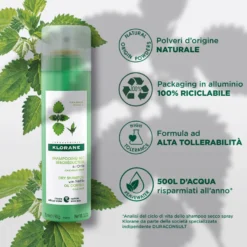 Klorane Shampoo Secco Ortica 150ml