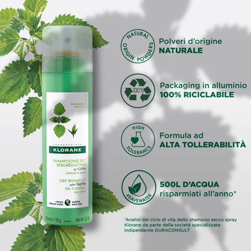 Klorane Shampoo Secco Ortica 150ml