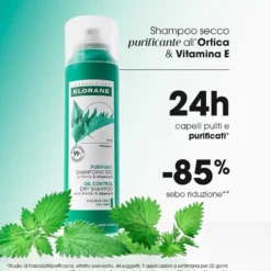 Klorane Shampoo Secco Ortica Purificante Capelli Grassi 150ml