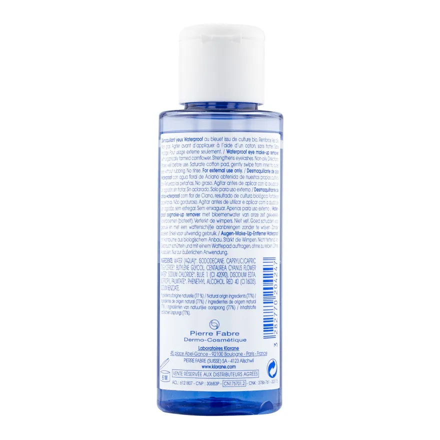 Klorane Struccante Occhi Waterproof Al Fiordaliso Bio Occhi Sensibili 100ml