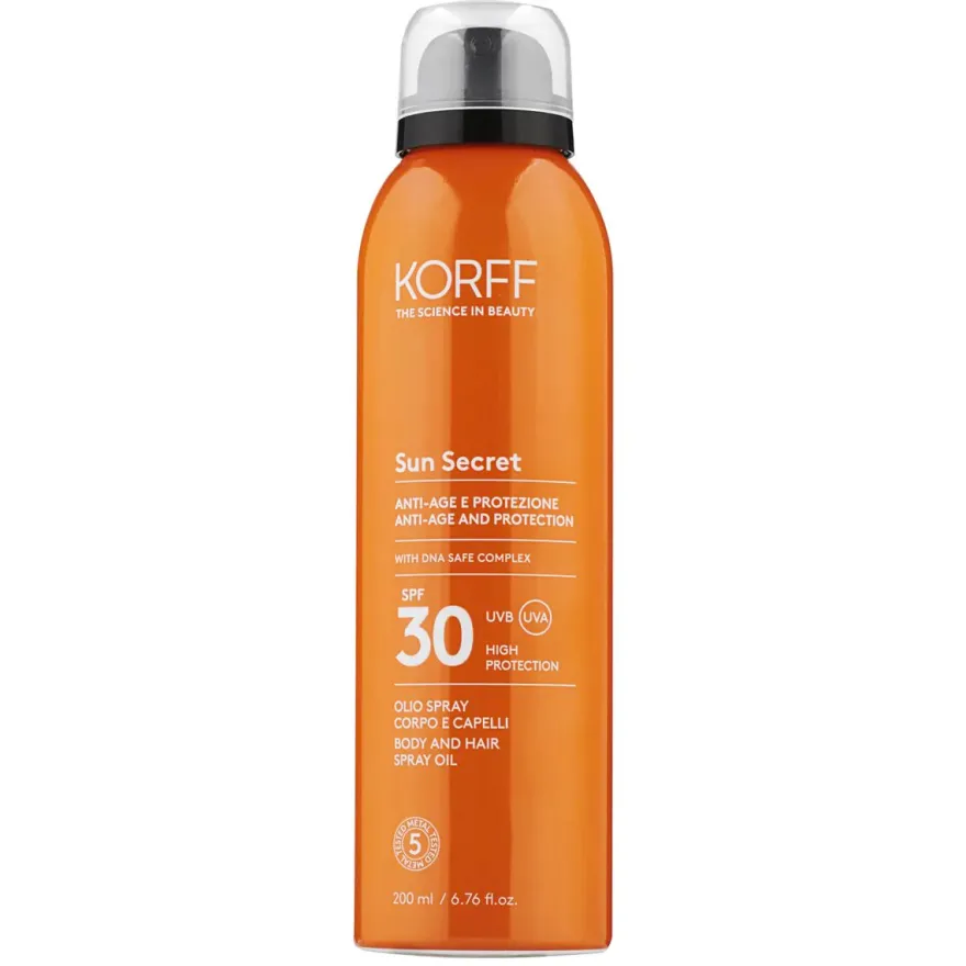 Korff Sun Secret Olio Spray Corpo E Capelli Spf30 200ml