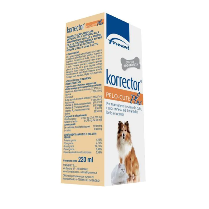 Korrector Pelo Cute Plus Alimento Complementare Cani E Gatti 220ml