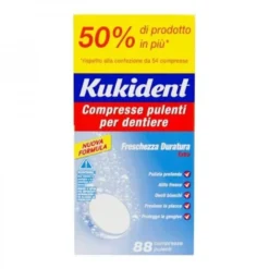 Kukident Cleanser Freschezza Duratura 88 Compresse Pulizia Protesi Dentali