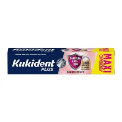 Kukident Plus Barriera Anti-cibo Crema Adesiva Per Dentiere Totali E Parziali Sapore Fresco 57g