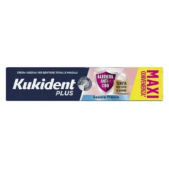 Kukident Plus Crema Adesiva Barriera Anti Cibo Protesi Dentarie Gusto Neutro 57g