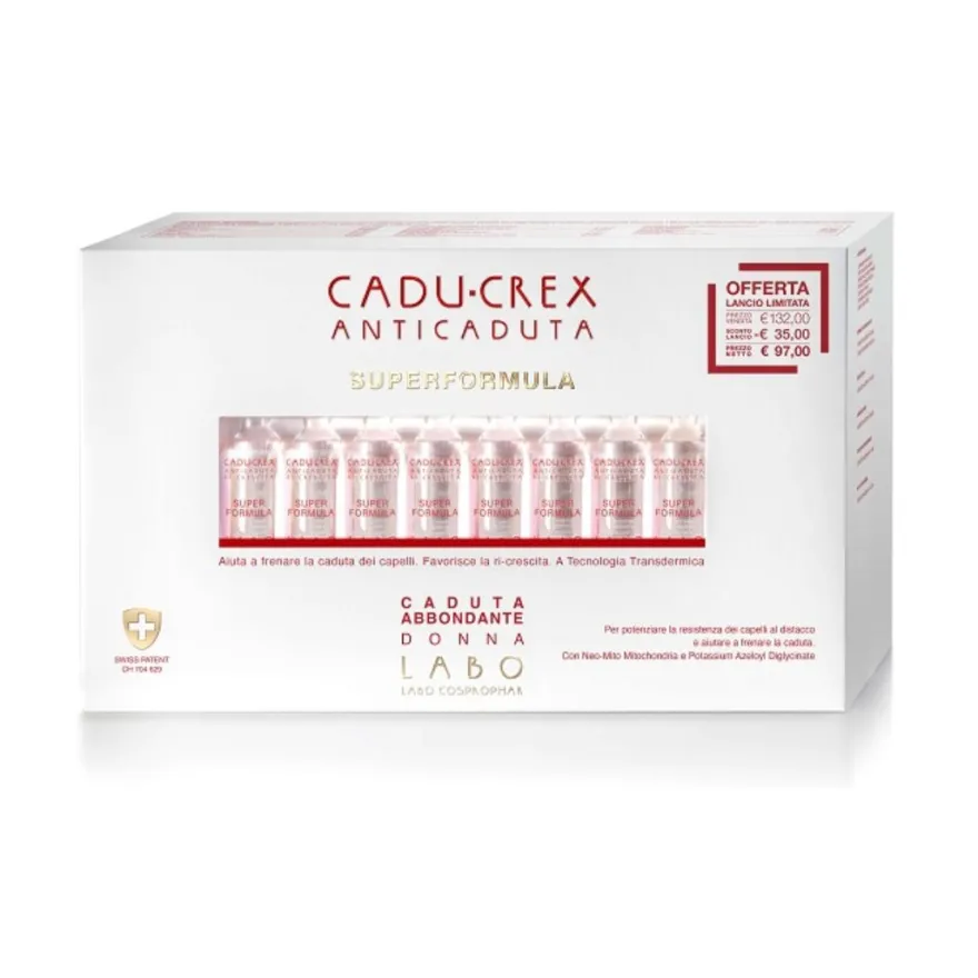 Labo Cadu-crex Superformula Trattamento Caduta Abbondante Capelli Donna 40 Fiale