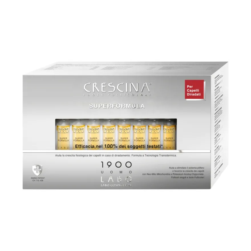 Labo Crescina Isole Follicolari Super Formula 1900 Uomo 40 Fiale 3,5ml