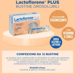 Lactoflorene Plus Integratore Di Fermenti Lattici 2 confezioni da 12 Buste Orosolubili