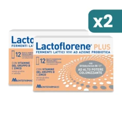 Lactoflorene Plus Integratore Di Fermenti Lattici 2 confezioni da 12 Buste Orosolubili