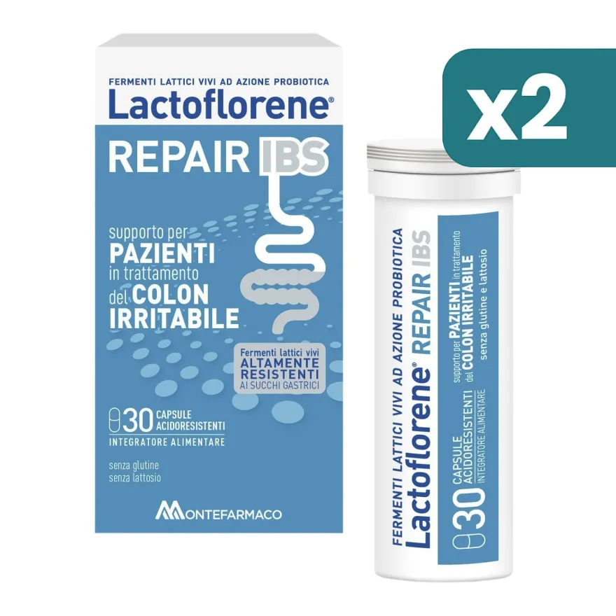 Lactoflorene Repair Ibs Integratore Colon Irritabile 2 confezioni da 30 Capsule