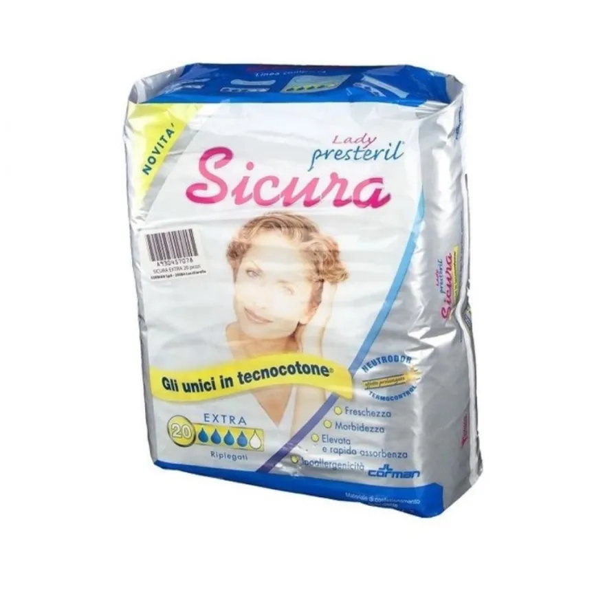 Lady Presteril Sicura Extra Pannoloni Per Incontinenza Donna 20 Pezzi