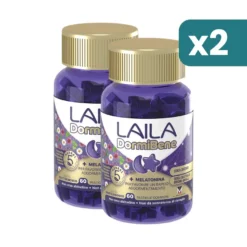 Laila Dormibene con melatotina sonno e relax bipacco 2x60 pastiglie gommose