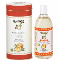 L'amande Bagno Schiuma In Boite Regalo Arancia Rossa E Pistacchio Di Sicilia 500ml