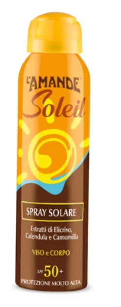 L'amande Soleil Spray Solare Viso Corpo Spf50+ 150ml