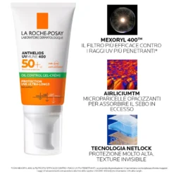 La Roche-posay Anthelios Gel Crema Solare Oil Control Spf50+ Senza Profumo 50ml