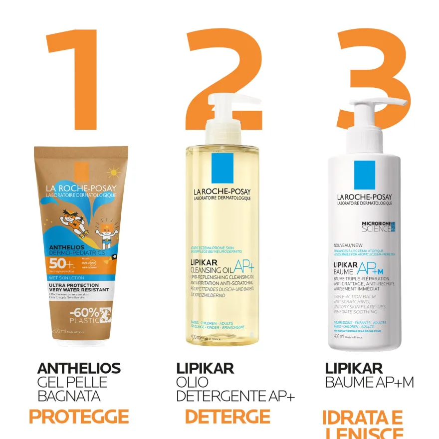 La Roche-posay Anthelios Gel Pelle Bagnata Dermo-pediatrics Spf50+ 200ml