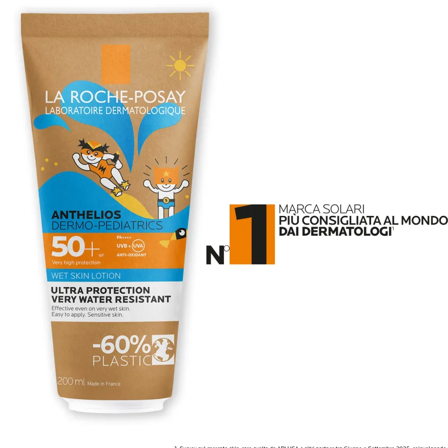La Roche-posay Anthelios Gel Pelle Bagnata Dermo-pediatrics Spf50+ 200ml