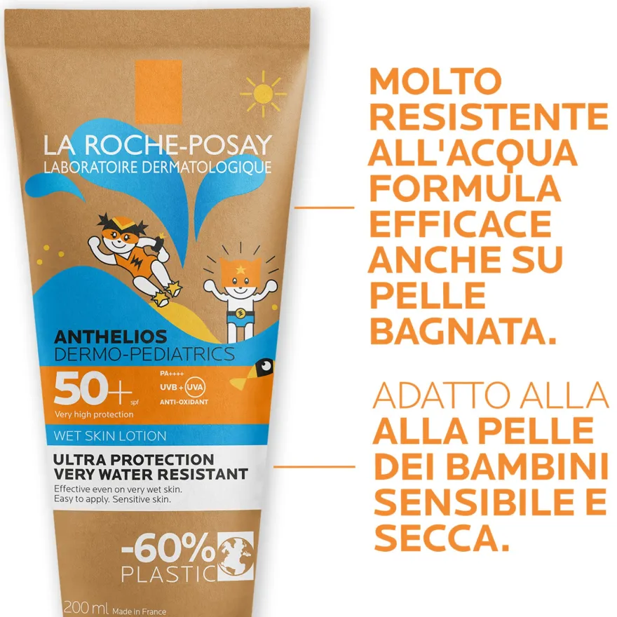 La Roche-posay Anthelios Gel Pelle Bagnata Dermo-pediatrics Spf50+ 200ml