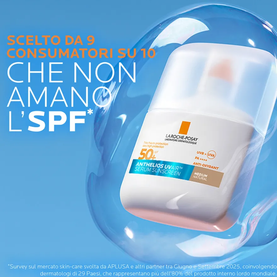 La Roche-posay Anthelios Uvair Spf50+ Serum Sunscreen Medium Natural Protezione Solare Viso 50ml
