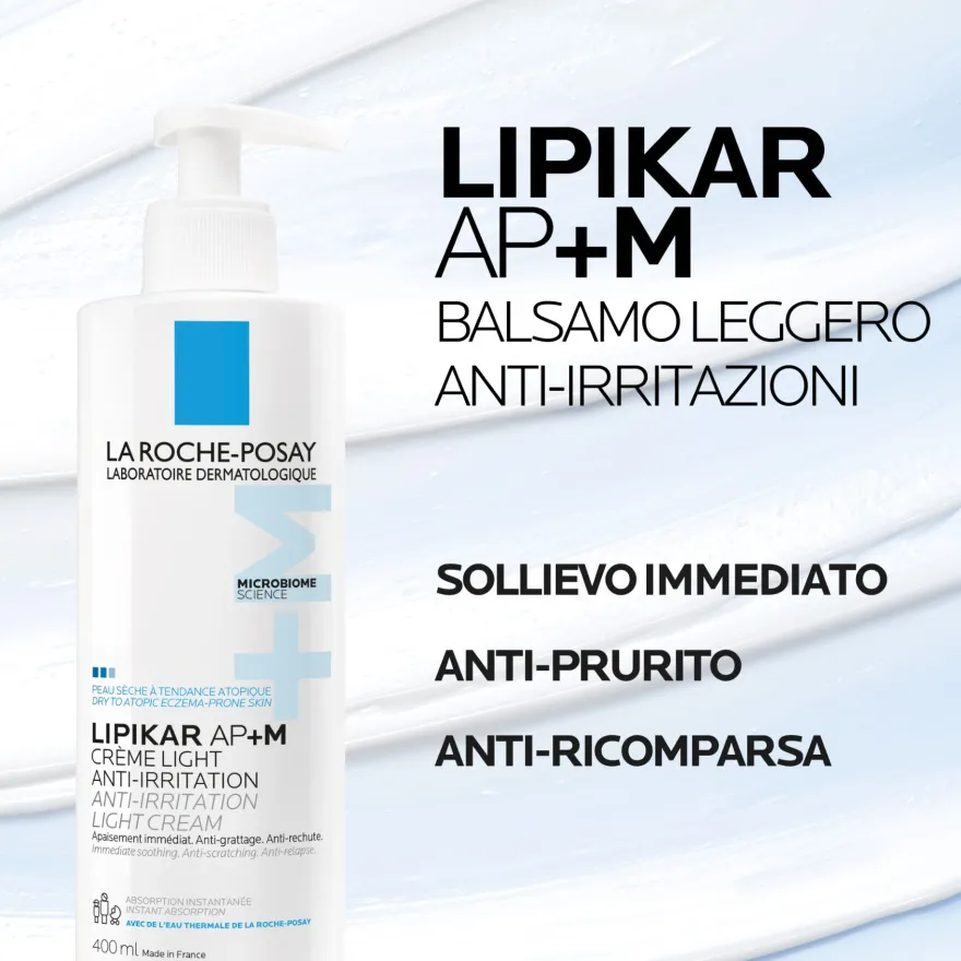 La Roche Posay Lipikar Balsamo Leggero Ap+m Idratante Per Pelle Secca 400ml