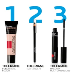La Roche-posay Toleriane Mascara Waterproof Nero Resistente E Ristrutturante Con Olio Di Jojoba 6,9ml