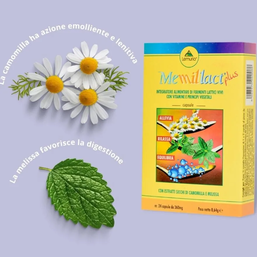 Lemuria Memilact Plus Integratore Alimentare 24 Capsule