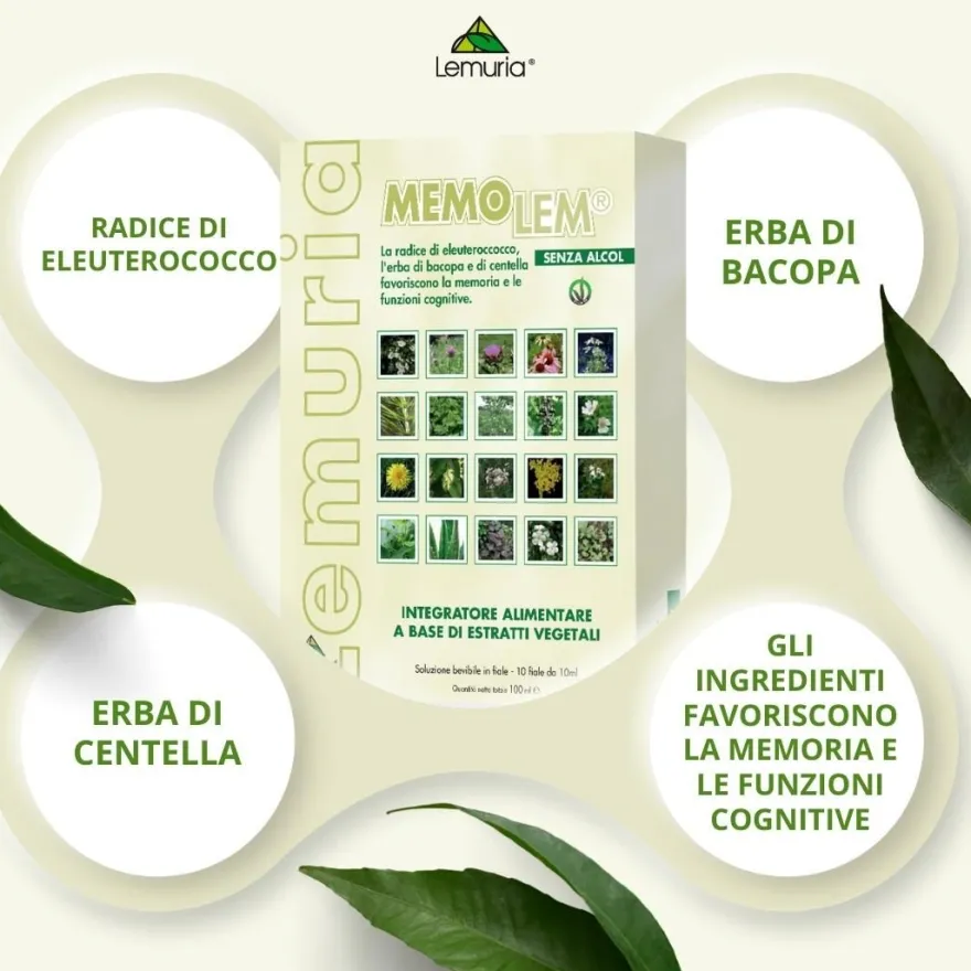 Lemuria Memolem Integratore Alimentare 10 Flaconcini