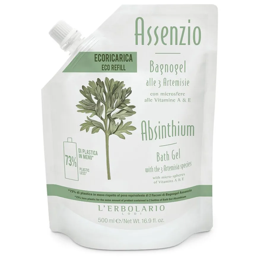L'erbolario Assenzio Bagnoschiuma Ricarica Detergente Corpo 500ml